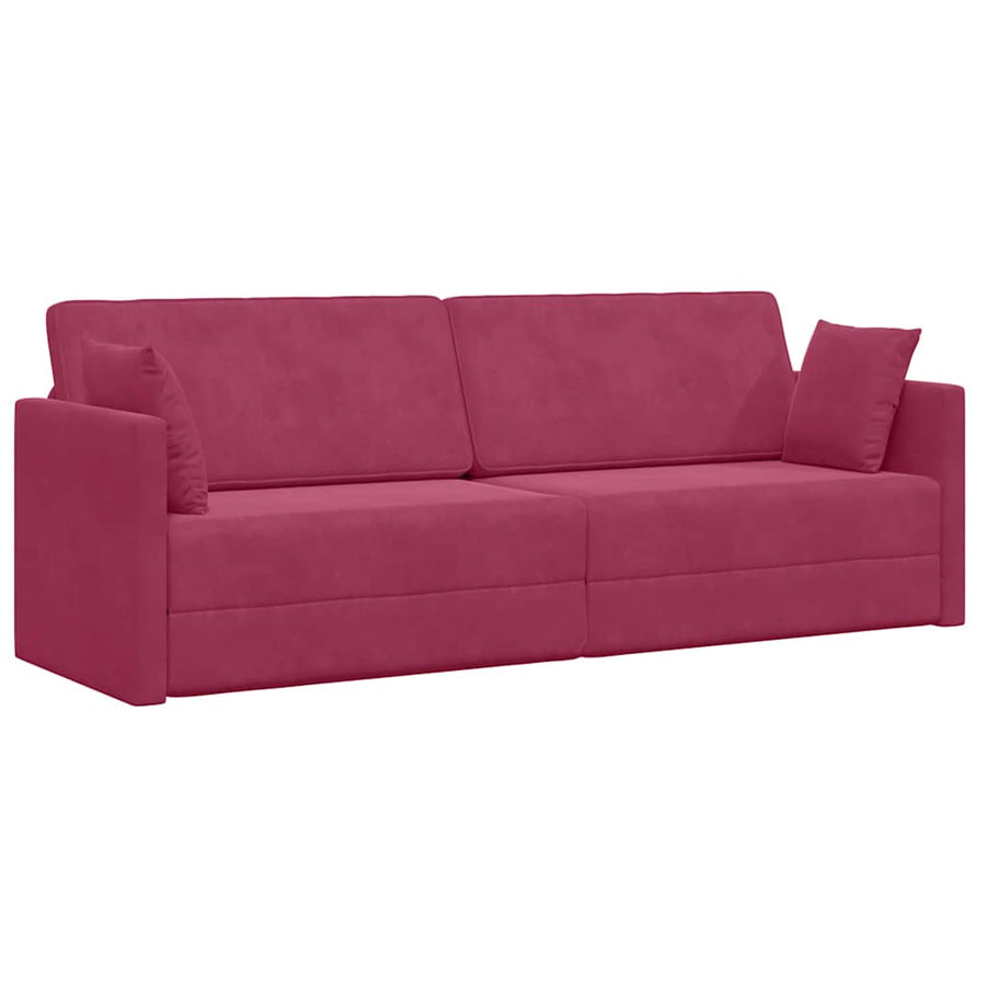 Slaapbank Wijnrood 213 x 70 x 77 cm Fluweel
