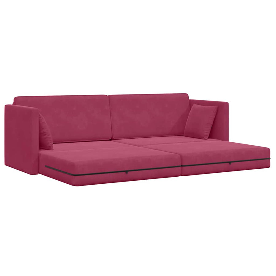 Slaapbank Wijnrood 213 x 70 x 77 cm Fluweel