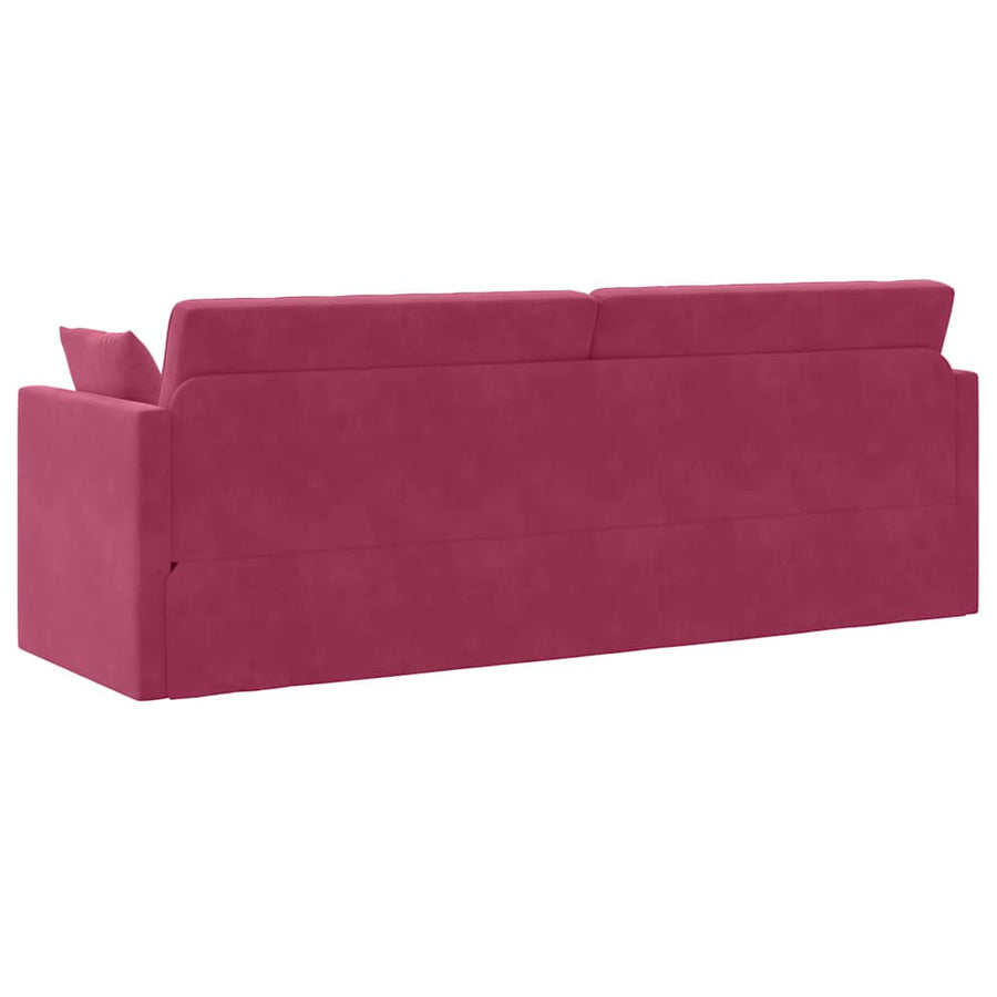 Slaapbank Wijnrood 213 x 70 x 77 cm Fluweel