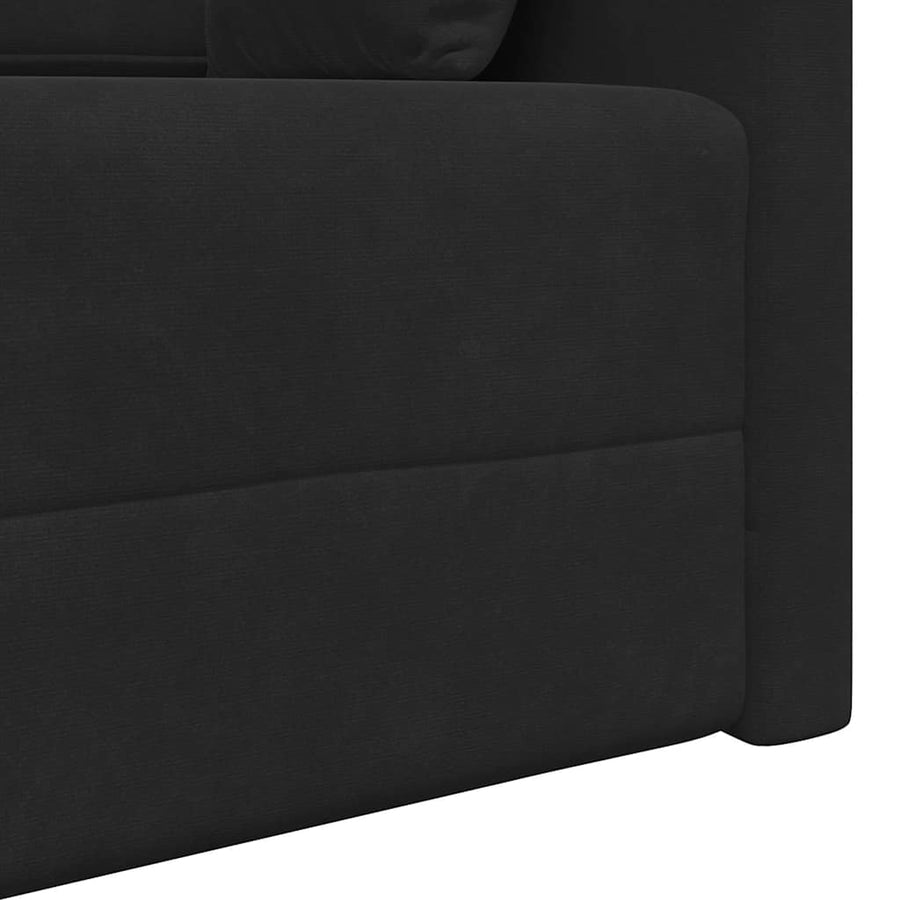 Vloerslaapbank Zwart 213 x 70 x 77 cm Fluweel