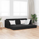 Floor Sofa Bed 200cm Black Velvet