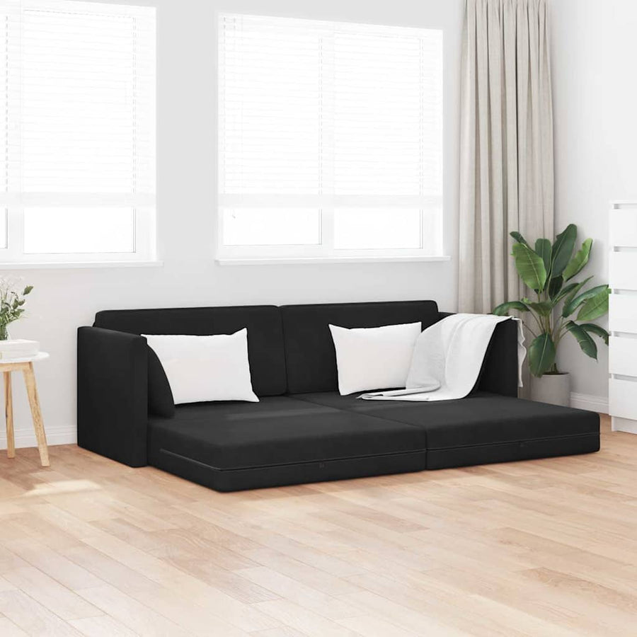Vloerslaapbank Zwart 213 x 70 x 77 cm Fluweel