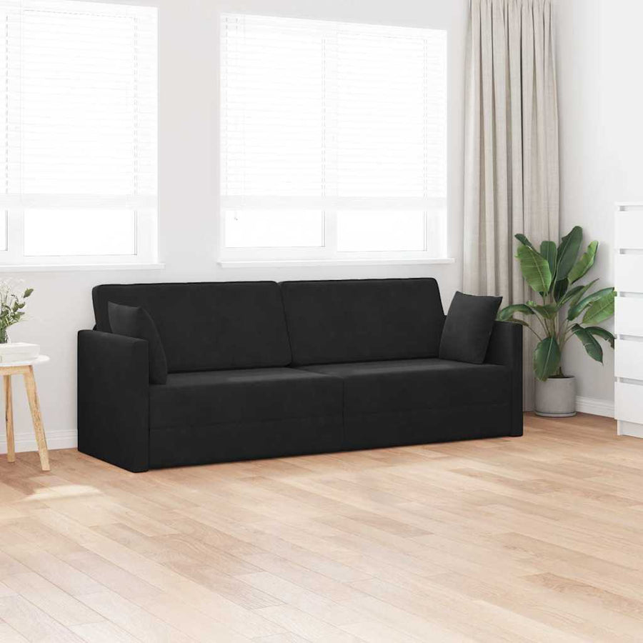 Vloerslaapbank Zwart 213 x 70 x 77 cm Fluweel