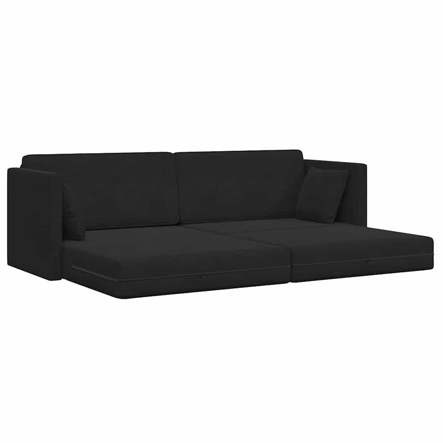 Vloerslaapbank Zwart 213 x 70 x 77 cm Fluweel