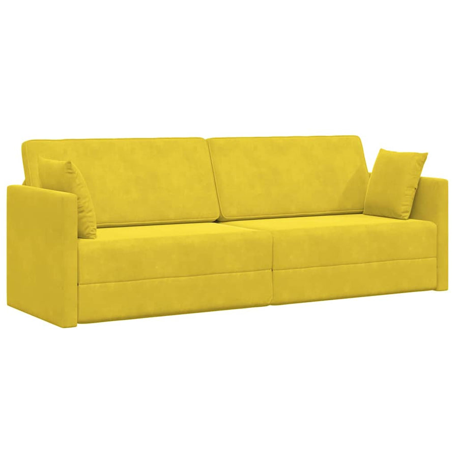 Slaapbank Geel 213 x 70 x 77 cm Fluweel