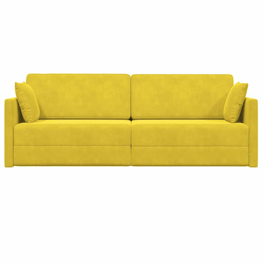 Slaapbank Geel 213 x 70 x 77 cm Fluweel