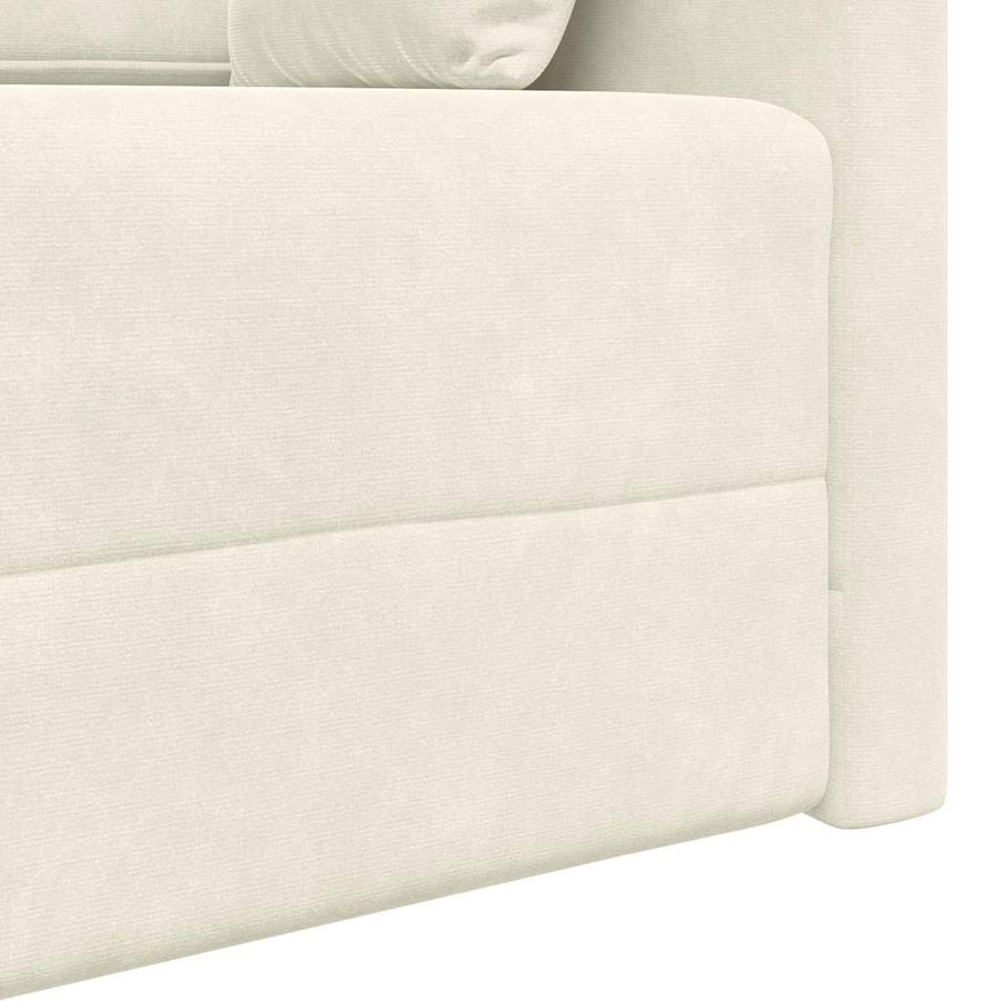 Vloerslaapbank Crème 213 x 70 x 77 cm Fluweel
