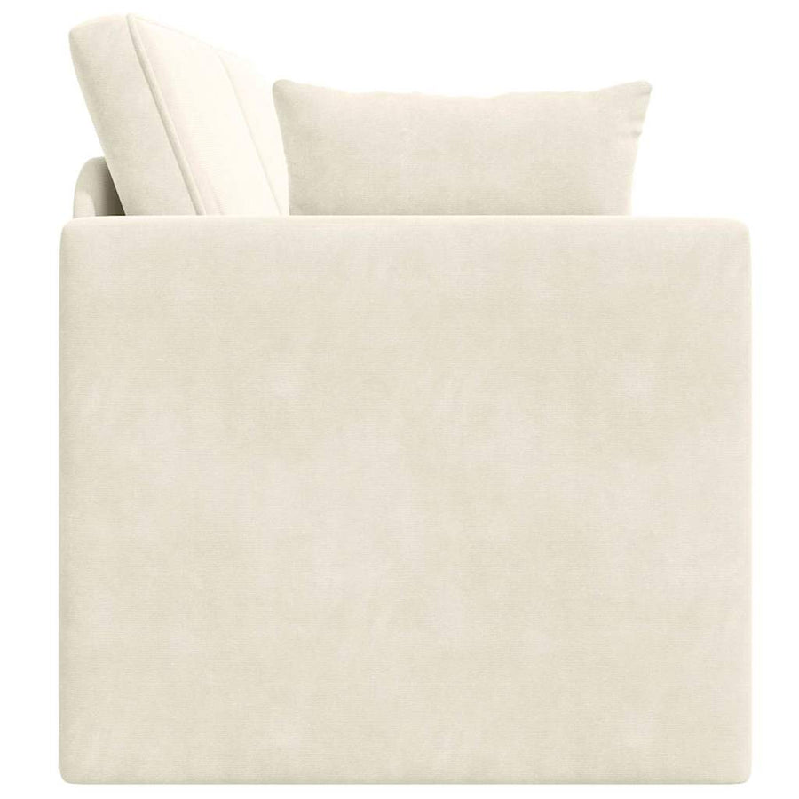 Vloerslaapbank Crème 213 x 70 x 77 cm Fluweel