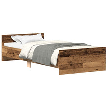 Bedframe zonder matras bewerkt 90x200 cm bewerkt hout oud