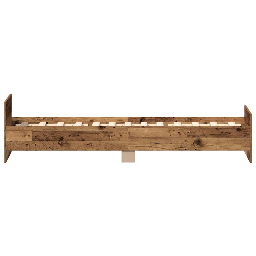 Bedframe zonder matras 100x200 cm bewerkt hout oud hout