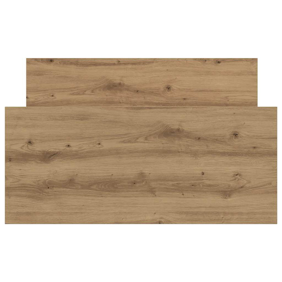 Bedframe zonder matras spaanplaat artisanaal eikenkleurig
