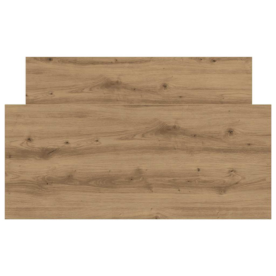 Bedframe zonder matras spaanplaat artisanaal eikenkleurig