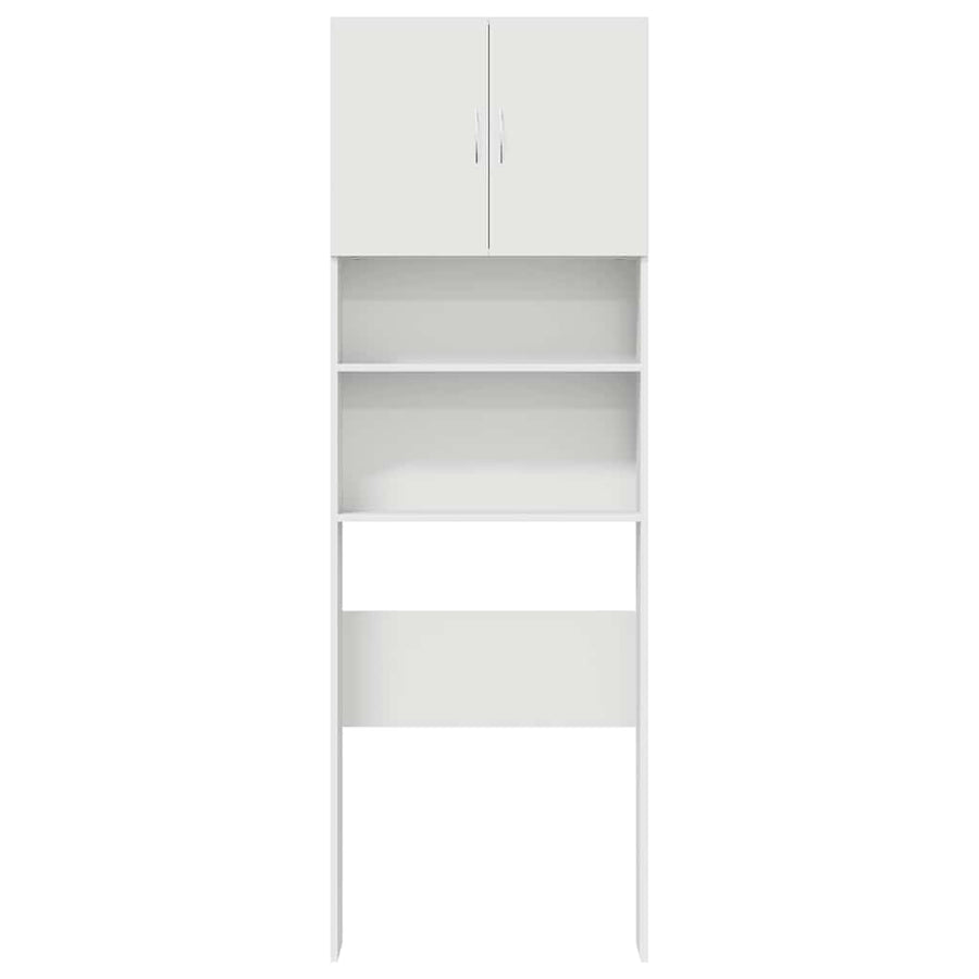 Wasmachinekast 64x24x190 cm bewerkt hout wit