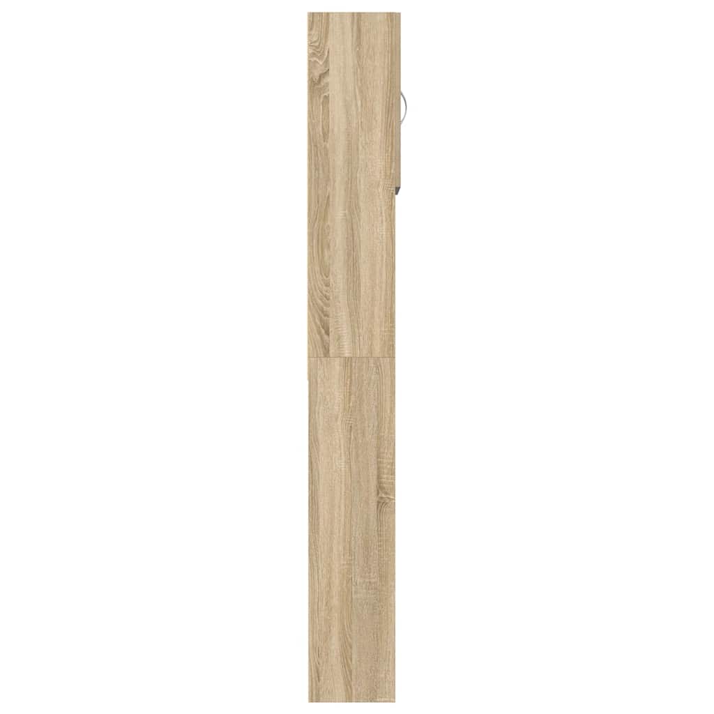 Wasmachinekast 64x24x190 cm bewerkt hout en sonoma eikenkleurig