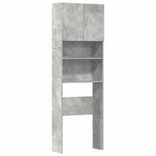 Wasmachinekast 64x24x190 cm bewerkt hout betongrijs