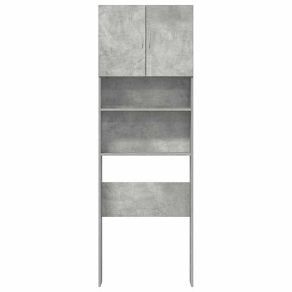 Wasmachinekast 64x24x190 cm bewerkt hout betongrijs