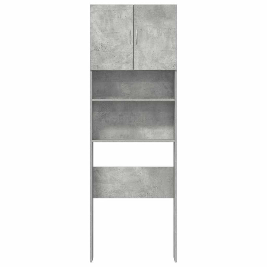 Wasmachinekast 64x24x190 cm bewerkt hout betongrijs