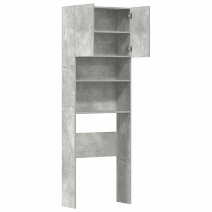 Wasmachinekast 64x24x190 cm bewerkt hout betongrijs