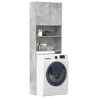 Washing machine cabinet 64x24x190 cm treated wood concrete grey