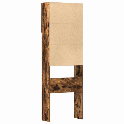 Wasmachinekast 64x24x190 cm bewerkt hout gerookt eikenkleurig