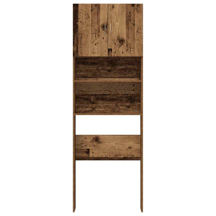 Wasmachinekast 64x24x190 cm bewerkt hout oud houtkleurig