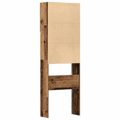 Wasmachinekast 64x24x190 cm bewerkt hout oud houtkleurig