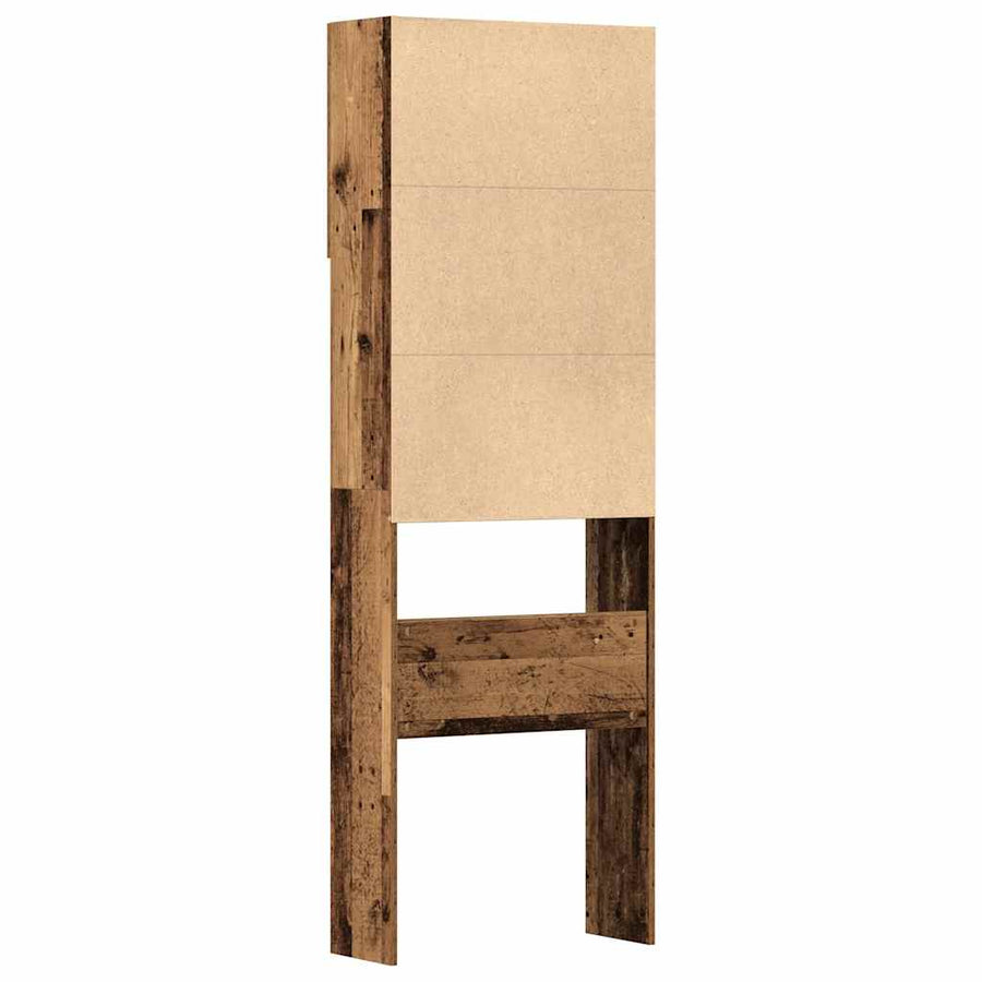 Wasmachinekast 64x24x190 cm bewerkt hout oud houtkleurig