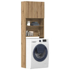 Washing machine cabinet 64x24x190 cm treated wood artisanal oak colour