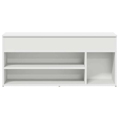 Schoenenbank 102x30,5x45 cm bewerkt hout wit