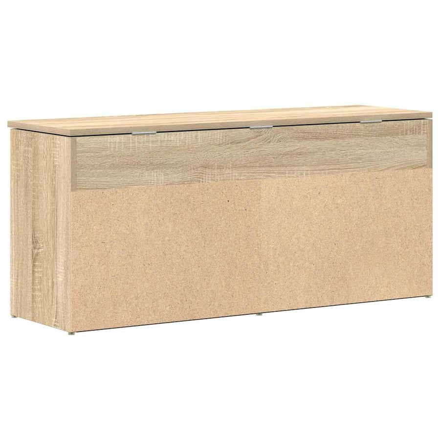 Schoenenbank 102x30,5x45 cm bewerkt hout sonoma eikenkleurig