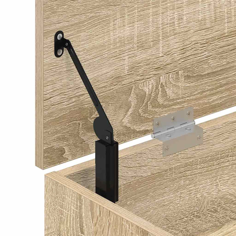 Schoenenbank 102x30,5x45 cm bewerkt hout sonoma eikenkleurig