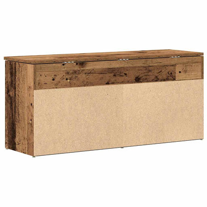 Schoenenbank 102x30,5x45 cm bewerkt hout oud houtkleurig