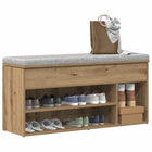 Schoenenbank 102x30,5x45 cm bewerkt hout eikenkleur