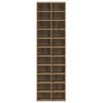 Schoenenkast 54x34x183 cm spaanplaat ambachtelijk eikenkleurig