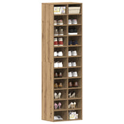 Schoenenkast 54x34x183 cm spaanplaat eikenkleurig