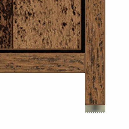 Badkamerkast 30x30x183,5 cm bewerkt hout oud houtkleurig