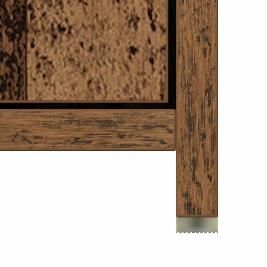 Badkamerkast 30x30x183,5 cm bewerkt hout oud houtkleurig