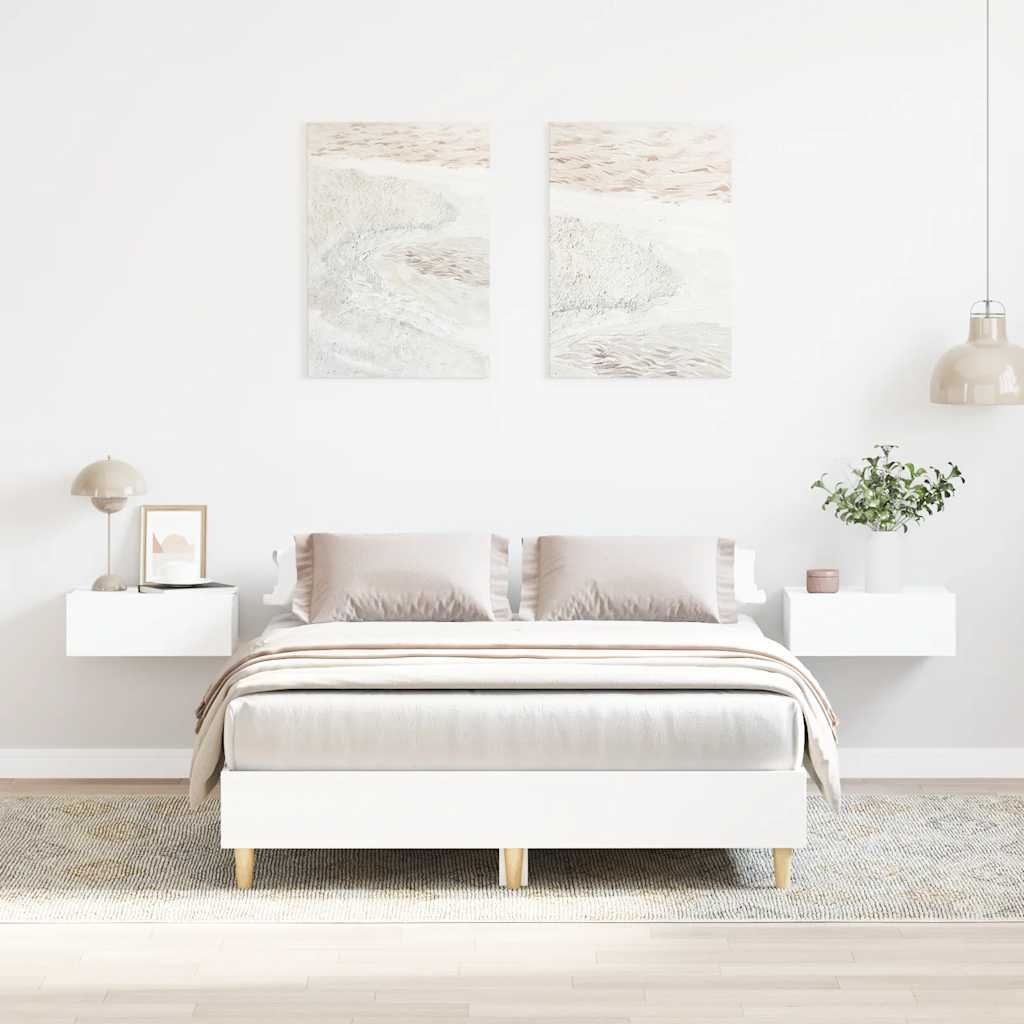 Bedframe zonder matras 120x200 cm spaanplaat wit