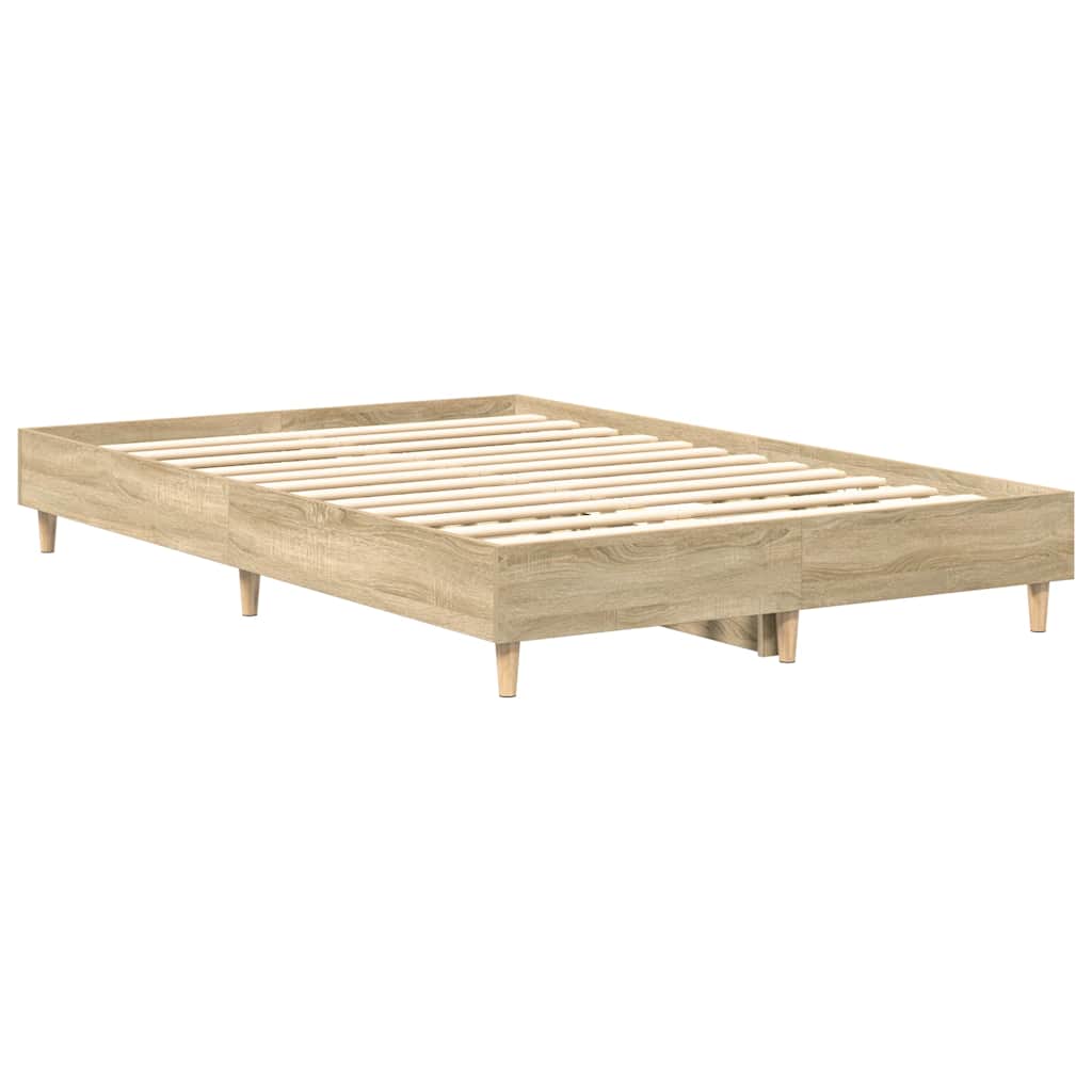 Bedframe zonder matras 120x200cm spaanplaat sonoma eikenkleurig