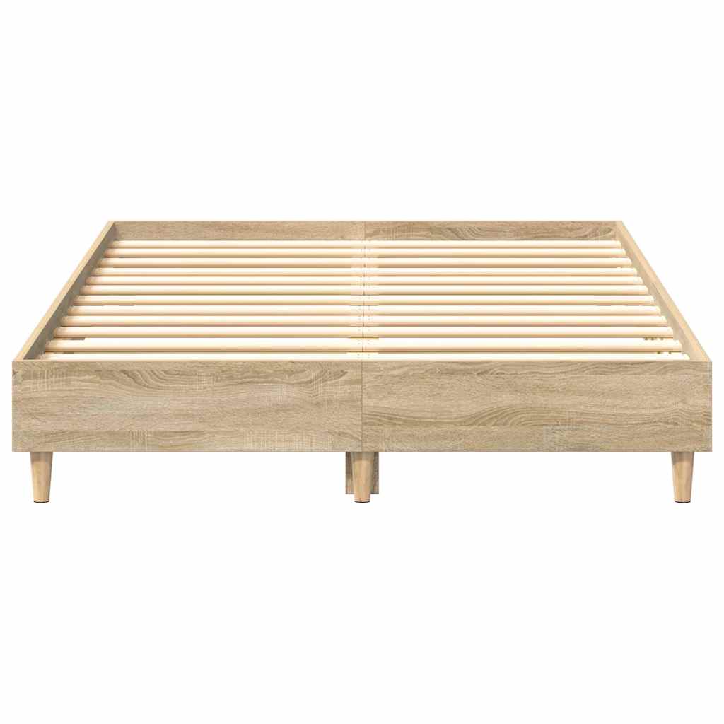Bedframe zonder matras 120x200cm spaanplaat sonoma eikenkleurig