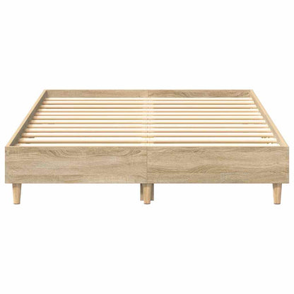Bedframe zonder matras 120x200cm spaanplaat sonoma eikenkleurig