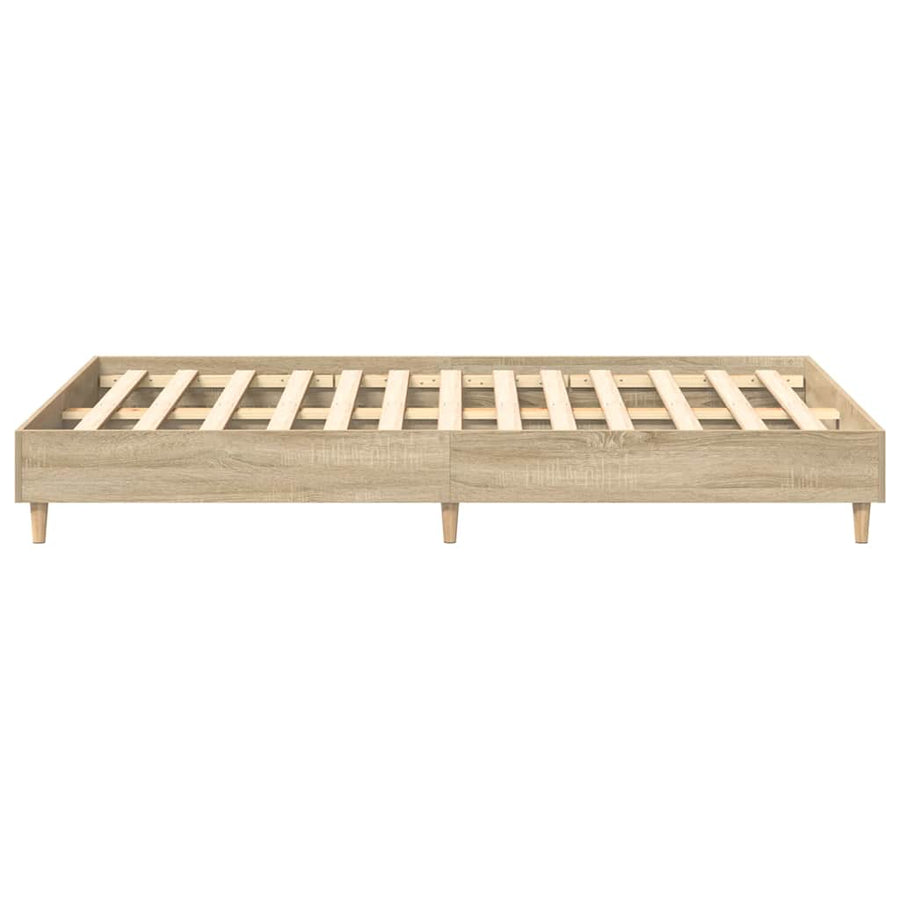 Bedframe zonder matras 120x200cm spaanplaat sonoma eikenkleurig