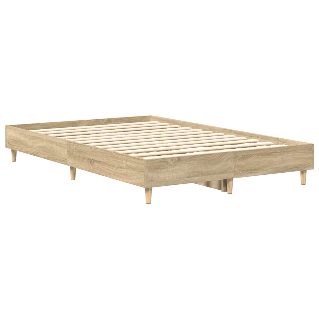 Bedframe zonder matras 120x200cm spaanplaat sonoma eikenkleurig
