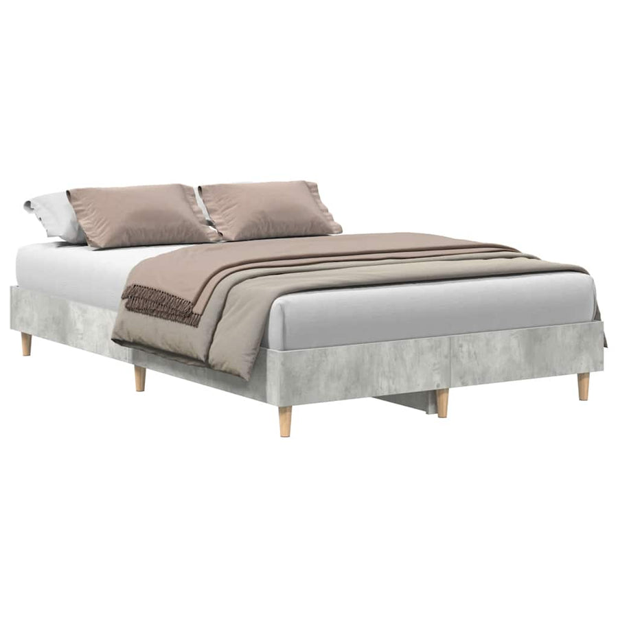 Bedframe zonder matras 120x200 cm spaanplaat beton grijs
