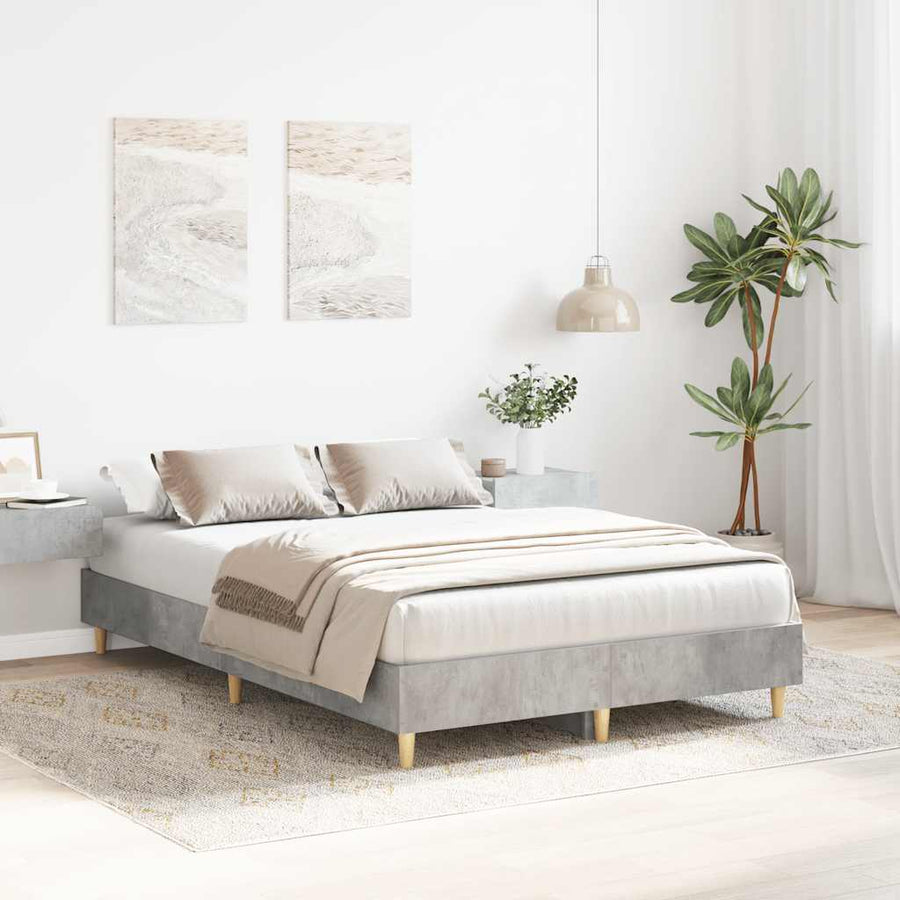 Bedframe zonder matras 120x200 cm spaanplaat beton grijs
