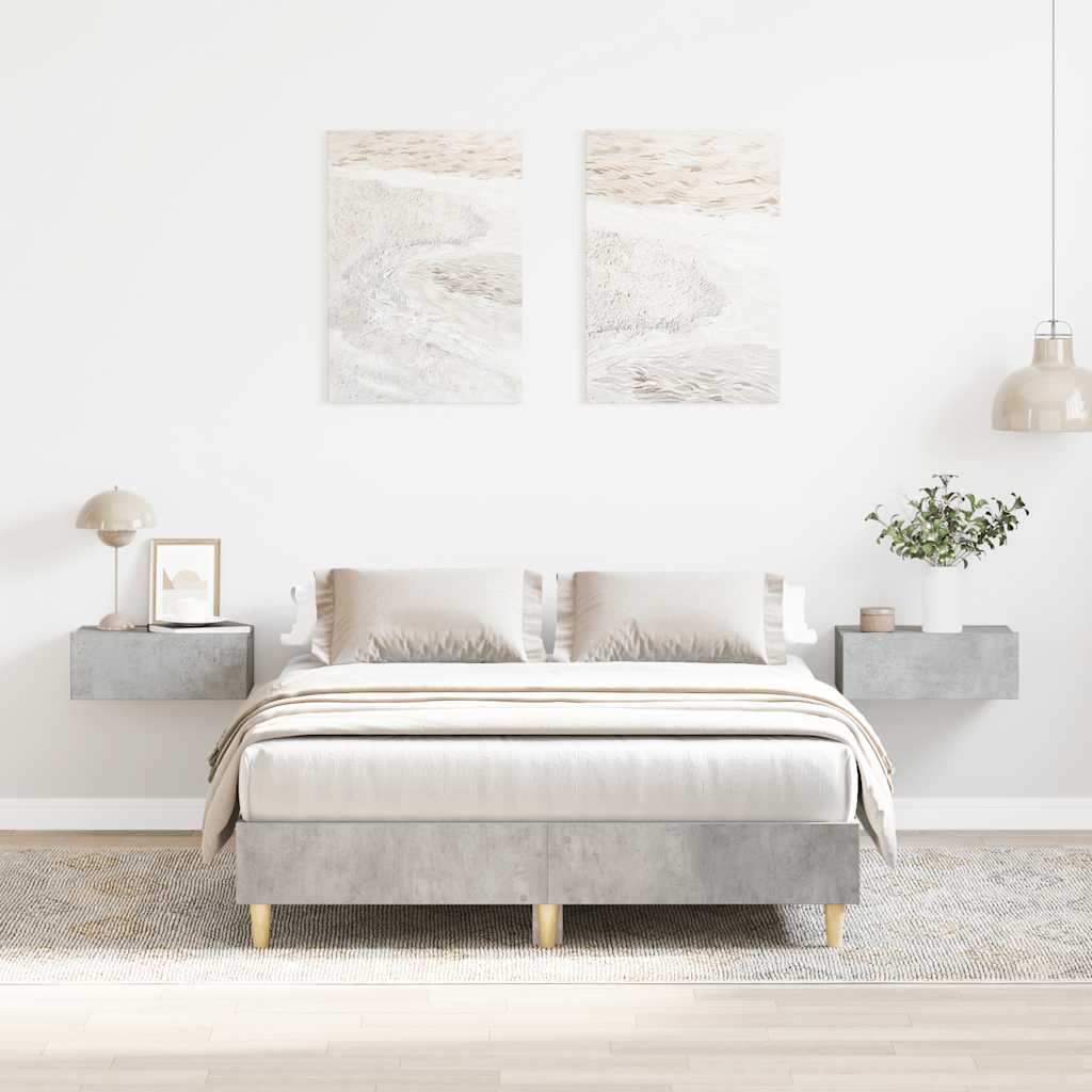 Bedframe zonder matras 120x200 cm spaanplaat beton grijs