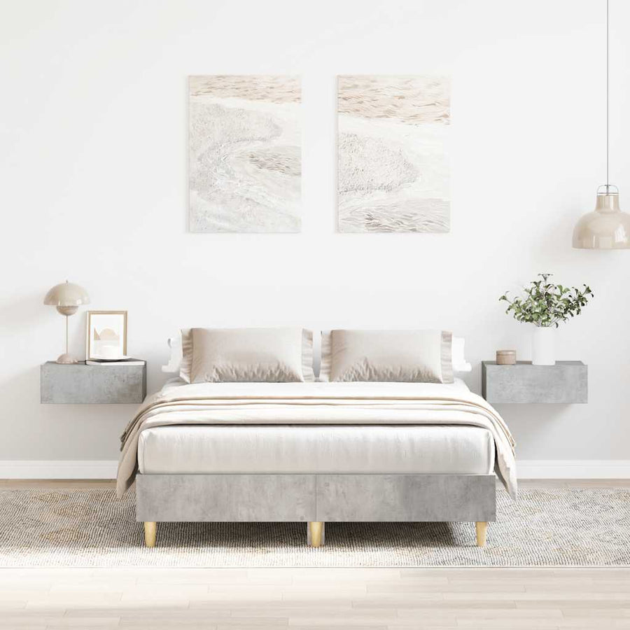 Bedframe zonder matras 120x200 cm spaanplaat beton grijs
