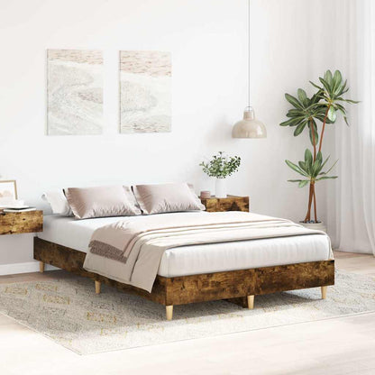 Bedframe zonder matras 120x200 cm spaanplaat gerookt eiken