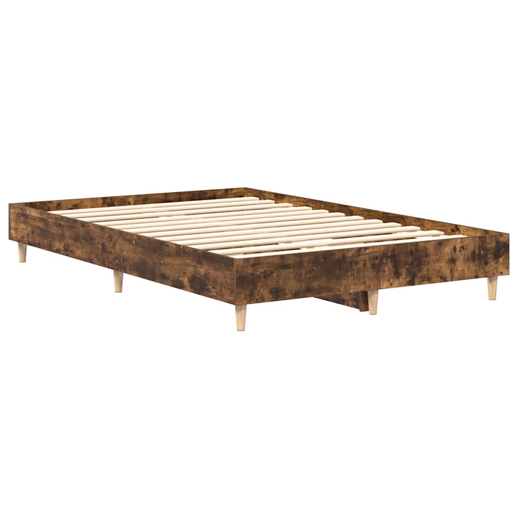 Bedframe zonder matras 120x200 cm spaanplaat gerookt eiken