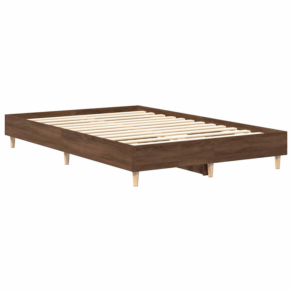 Bedframe zonder matras 120x200 cm spaanplaat bruin eikenkleurig